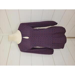 Tommy Hilfiger medium navy & red peplum blouse